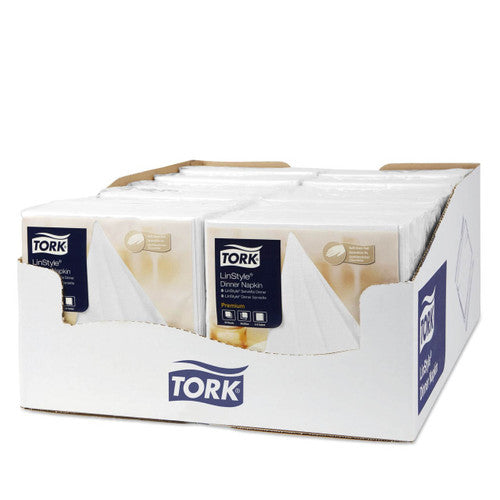 Tork Linstyle White Quarterfold Dinner Napkin Carton of 12