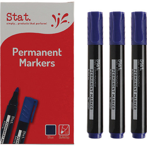 Permanent Marker 2.0mm Bullet Nib Blue Box of 12