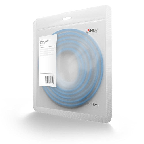 Lindy 20m Cat6 U/UTP Gigabit Network Cable Blue