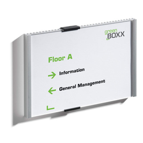 Doorplate Info Sign 210 x 148.5mm Landscape Silver