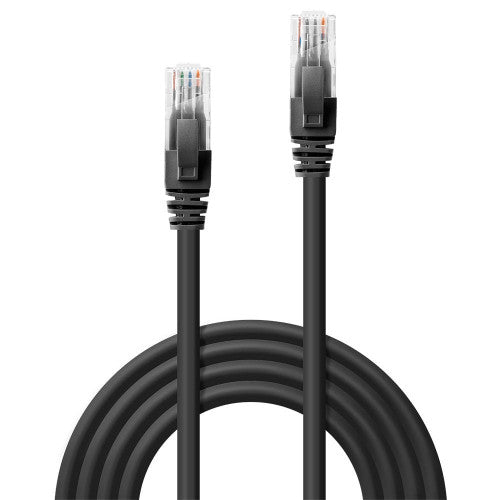 Lindy 2m Cat6 U/UTP Gigabit Network Cable Black