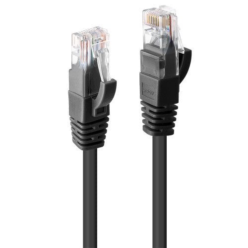 Lindy 3m Cat6 U/UTP Gigabit Network Cable Black