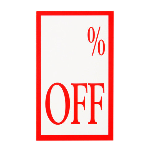 QuikStik Display Tickets % Off Pack of 10