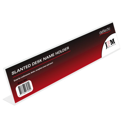 Deflecto Sign Desk Name Holder Slanted Landscape