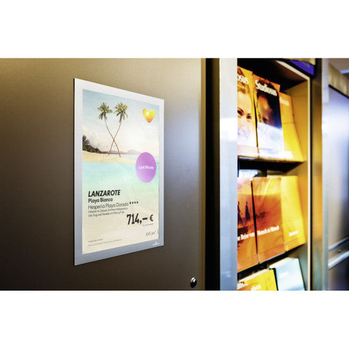 Duraframe A4 Sign Holder Silver Retail Pack