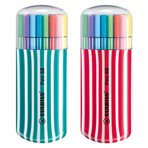 Stabilo Pen 68 Premium Colouring Fibre Tip Pen 1.0mm Assorted Case of 20