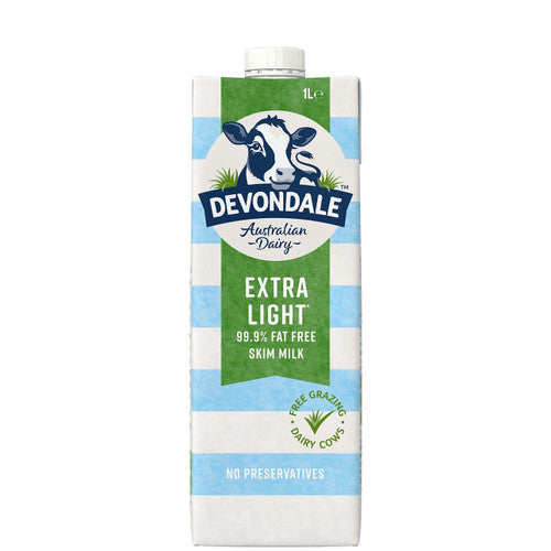 DEVONDALE SKIM LONG LIFE UHT MILK 1L PACK 10