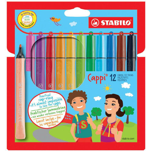 Stabilo Cappi Pens Assorted 12 Pieces Box of 6