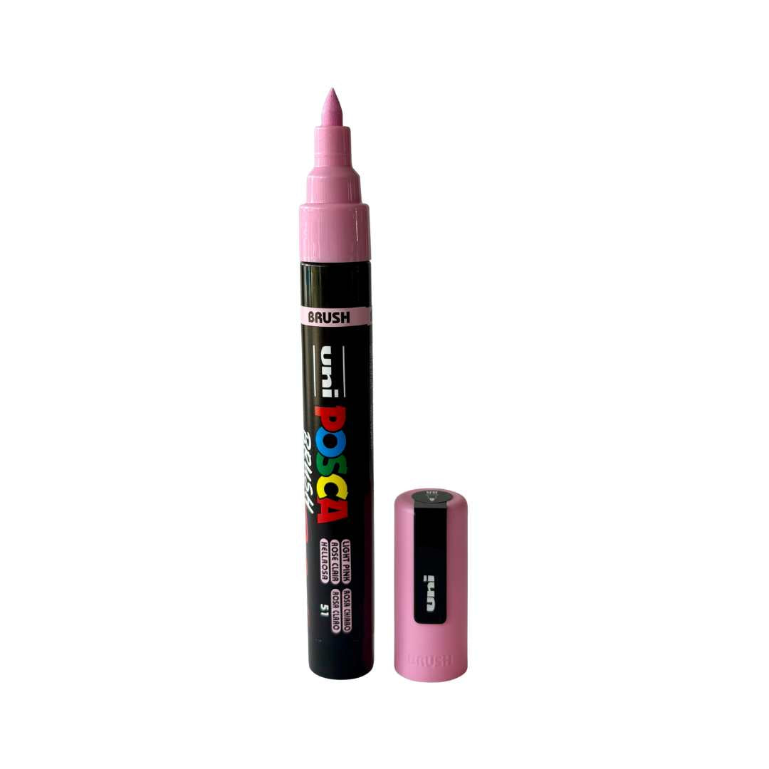 POSCA PC-5BR Paint Marker Medium Brush Tip Light Pink-1