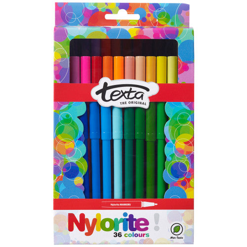 Texta Nylorite Colouring Markers Assorted Pack of 36