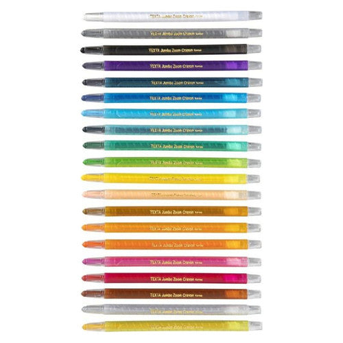 Texta Jumbo Zoom Twist Crayons Transparent Barrel Pack of 20