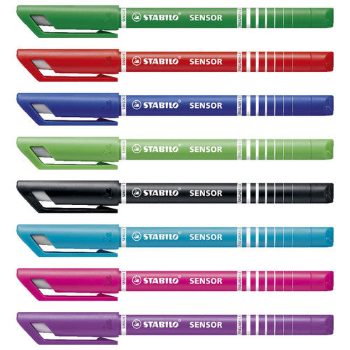 Stabilo Sensor Colortangle Fineliner Assorted Pack of 8 Box of 5