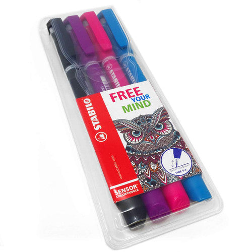 Stabilo Sensor Fineliner Bright Assorted Box of 5