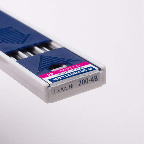Staedtler Mars 2mm Carbon Leads 4B Tray of 12 200-4B