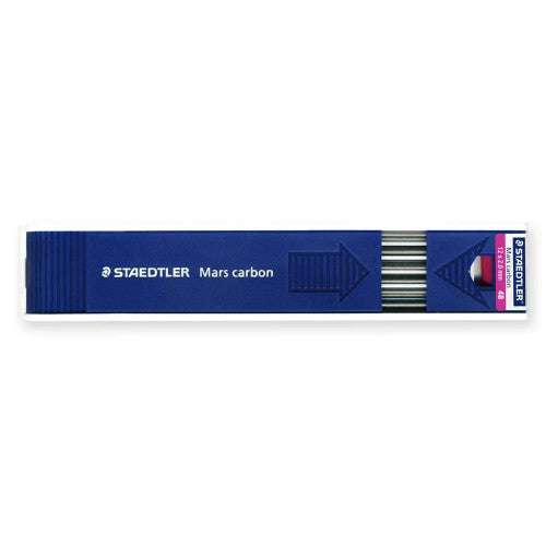 Staedtler Mars 2mm Carbon Leads 4B Tray of 12 200-4B
