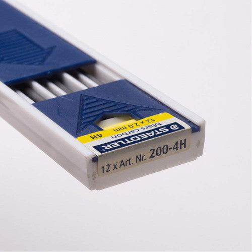 Staedtler Mars 2mm Carbon Leads 4H Tray of 12 200-4H