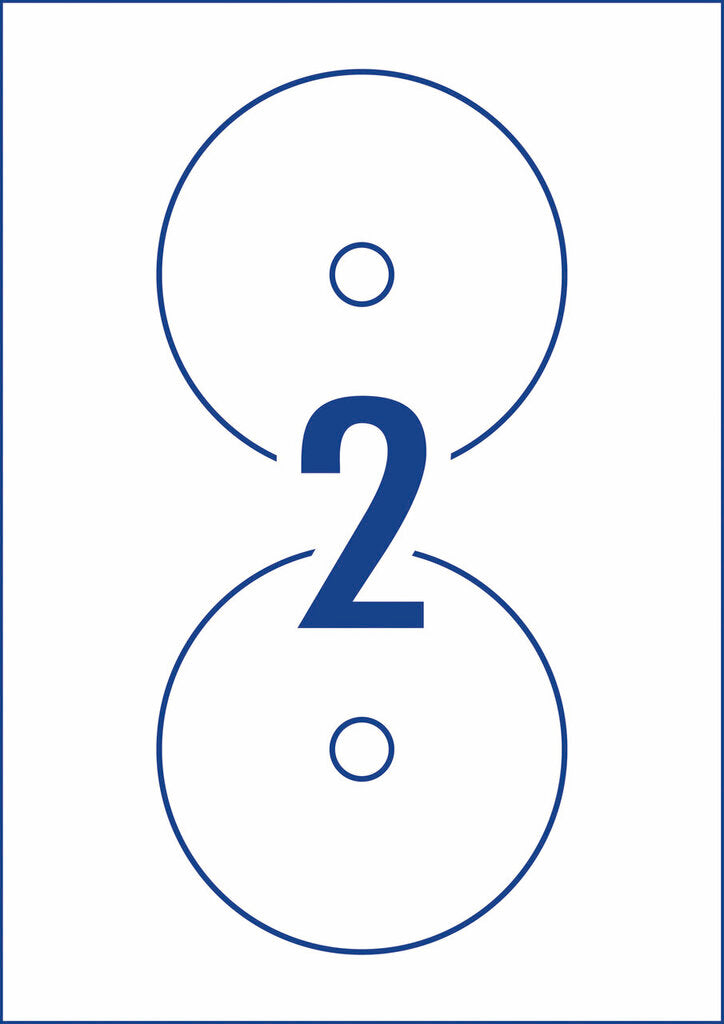 Avery White Full Face CD Labels L7676 50 Pack 117mm Diameter 2UP – view 3