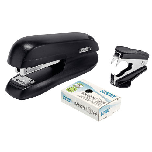Rapid F6 Mini Half Strip Stapler Set Black