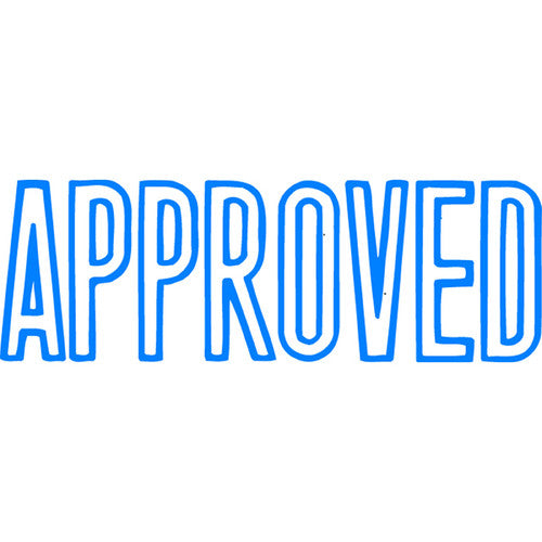 Xstamper Message Stamp Approved Blue