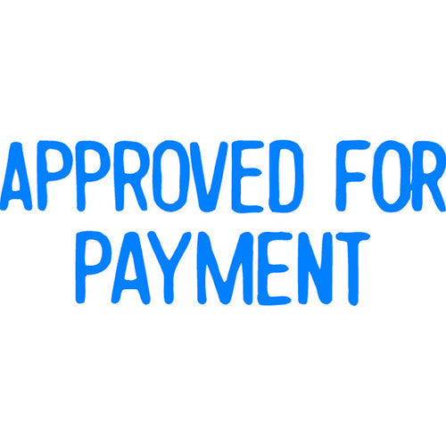 Xstamper Message Stamp Approved for Payment Blue