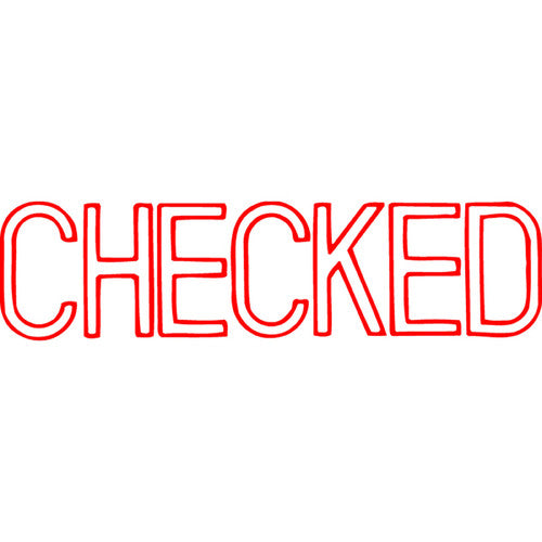 Xstamper Message Stamp Checked Red