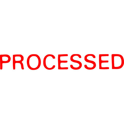 Xstamper Message Stamp Processed Red