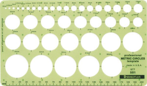 Staedtler Mars Professional Metric Template Circles 977 501