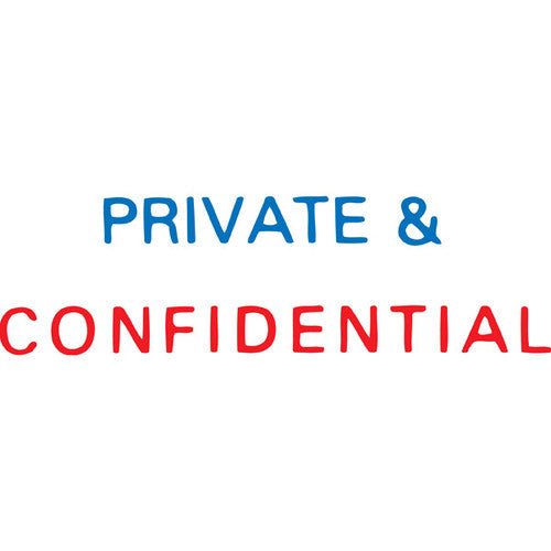 Xstamper Message Stamp 2 Colour Private & Confidential Blue/Red