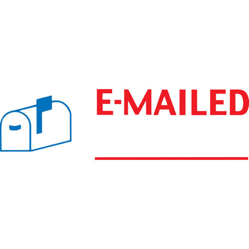 Xstamper Message Stamp 2 Colour E-Mailed with Icon Blue/Red