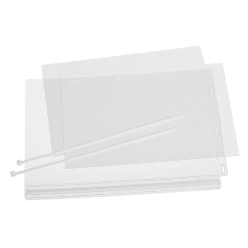 Water-Resistant Pocket A4 with Cable Ties Transparent Pack 5