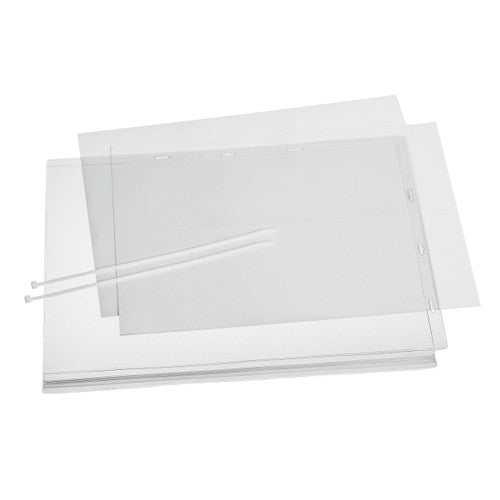 Water-Resistant Pocket A3 with Cable Ties Transparent Pack 5