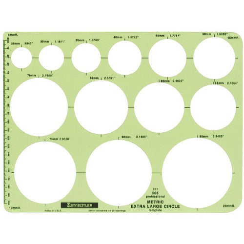 Staedtler Mars Professional Metric Template Extra Large Circles 977 503