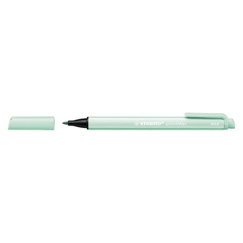 Stabilo PointMax Felt-Tip Fineliner Pen 0.8mm Ice Green Box of 10
