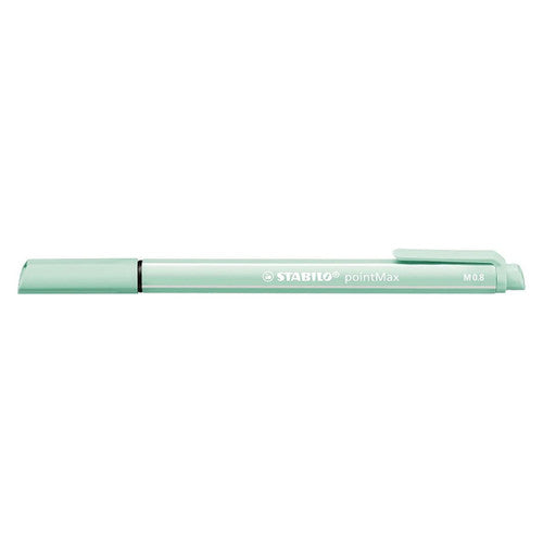 Stabilo PointMax Felt-Tip Fineliner Pen 0.8mm Ice Green Box of 10