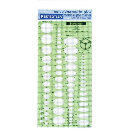 Staedtler Mars Professional Metric Template Ellipse Master 977 505