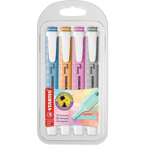 Stabilo Swing Cool Pastel Set 2 Highlighter Assorted 5 x 4 Pack Wallets