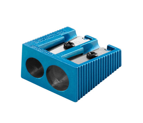 Staedtler Double Hole Metal Sharpener in 4 Assorted Metallic Colours Box of 20 510 20 PR2