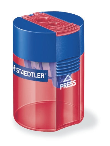 Staedtler Double Hole Tub Sharpener with Plastic Sharpener Insert 512 006