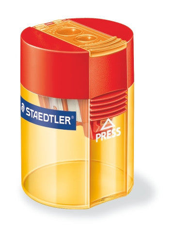 Staedtler Double Hole Tub Sharpener with Plastic Sharpener Insert 512 006