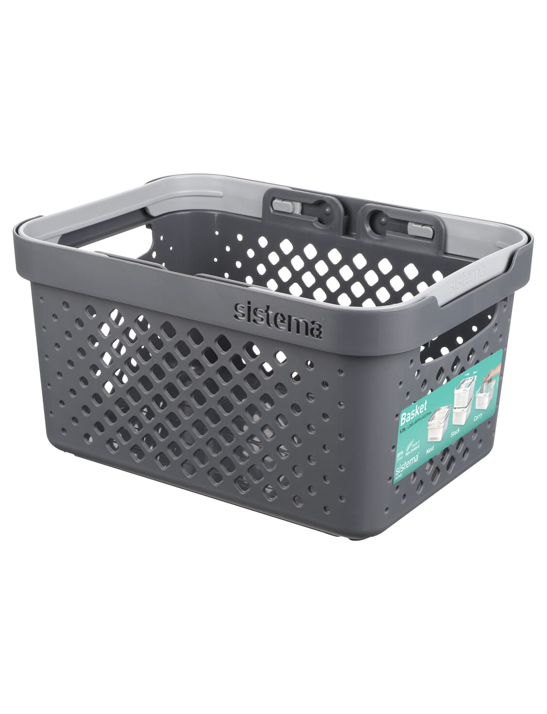 Sistema medium storage basket 5.25L charcoal