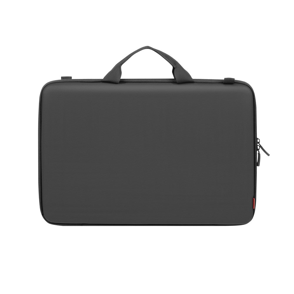 Rivacase 5131 Antishock Hard Shell Laptop Case 15.6 Black - open view showing EVA interior panels and corner securing straps