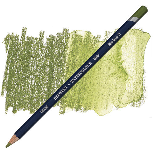 Derwent Watercolour Pencil Olive Green Box of 6