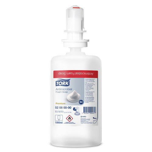 Tork Antimicrobial Foam Soap Biocide S4 Transparent 1000ml