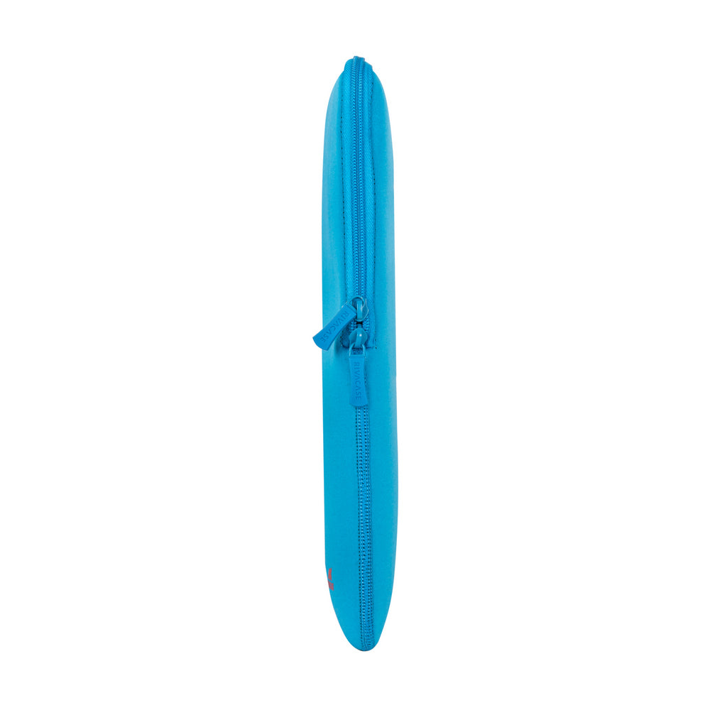 Rivacase 5221 Antishock MacBook 13 Sleeve Blue - side angle showing zip and neoprene detail