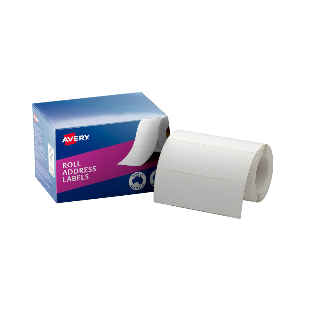Avery White Roll Address Labels 102 x 36mm 250 Roll