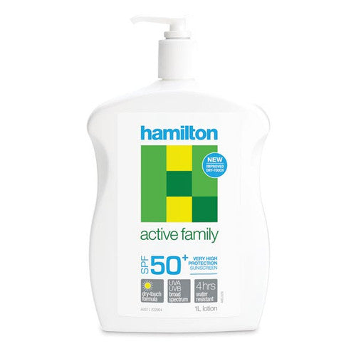 Hamilton Sunscreen SPF50 Bundle 6 x 1L Bottles with Metal Dispenser