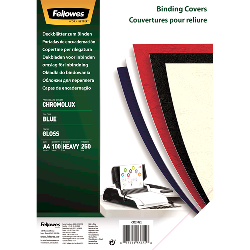 Fellowes Binding Covers Gloss A4 Blue