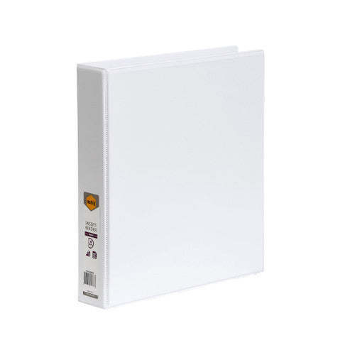 Marbig Clearview Insert Binder 38mm 4D A4 White Carton of 12
