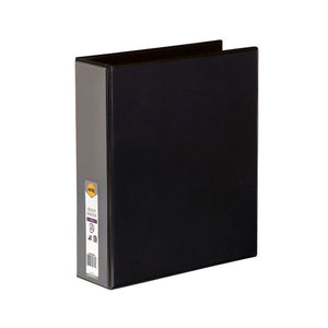Marbig Clearview Insert Binder 50mm 2D A4 Black Pack of 12