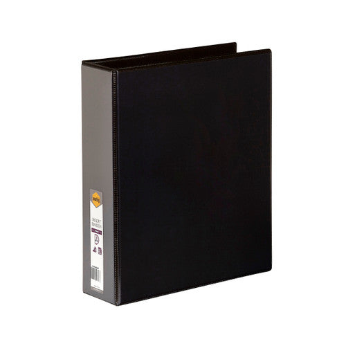 Marbig Clearview Insert Binder 50mm 3D A4 Black Pack of 12